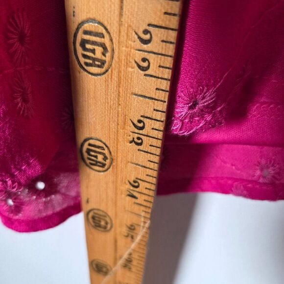 EUC SOFIE JEANS BY SOFIA VERGARA PINK V NECK BABYDOLL BRODERIE ANGLAISE TOP XXL - Picture 16 of 16